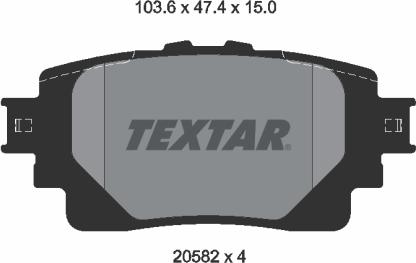 Textar 2058201 — Zestaw klocków hamulcowych, hamulce tarczowe
