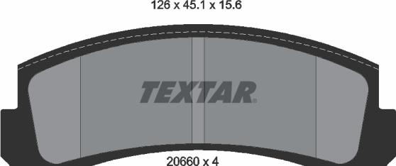 Textar 2066001 — Zestaw klocków hamulcowych, hamulce tarczowe