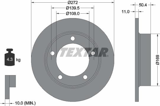 Textar 92019900 — Tarcza hamulcowa