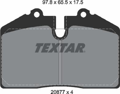 Textar 2087711 — Zestaw klocków hamulcowych, hamulce tarczowe