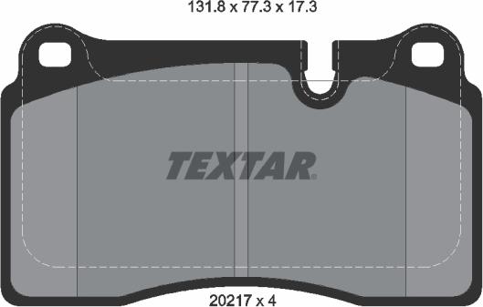 Textar 2021701 — Zestaw klocków hamulcowych, hamulce tarczowe