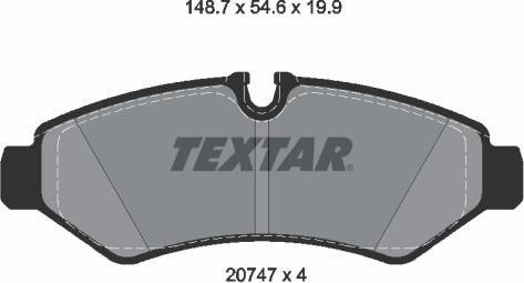Textar 2074701 - KLOCKI HAM. DB T. SPRINTER 18-