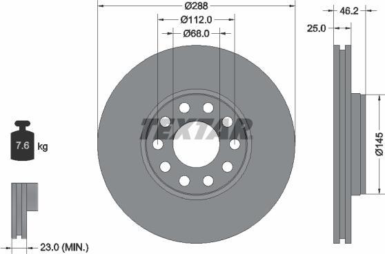 Textar 92121005 — Tarcza hamulcowa