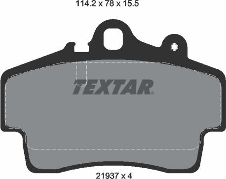 Textar 2193702 — Zestaw klocków hamulcowych, hamulce tarczowe