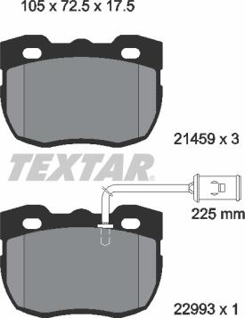 Textar 2145905 — Zestaw klocków hamulcowych, hamulce tarczowe
