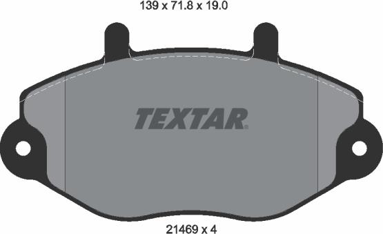 Textar 2146901 — Zestaw klocków hamulcowych, hamulce tarczowe