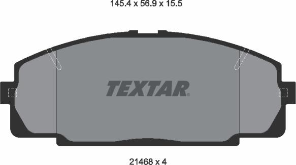 Textar 2146801 — Zestaw klocków hamulcowych, hamulce tarczowe