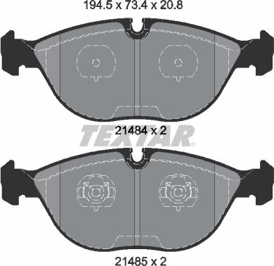 Textar 2148401 — Zestaw klocków hamulcowych, hamulce tarczowe