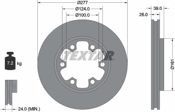 Textar 92059000 — Tarcza hamulcowa
