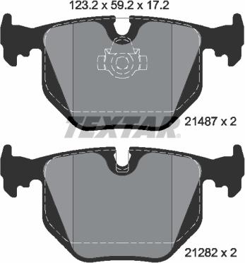 Textar 2148701 — Zestaw klocków hamulcowych, hamulce tarczowe
