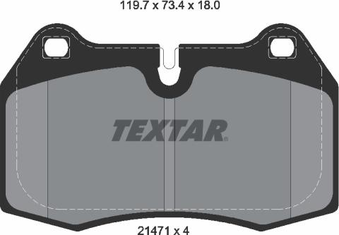 Textar 2147102 — Zestaw klocków hamulcowych, hamulce tarczowe