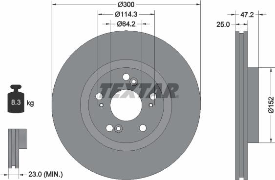 Textar 92140903 — Tarcza hamulcowa