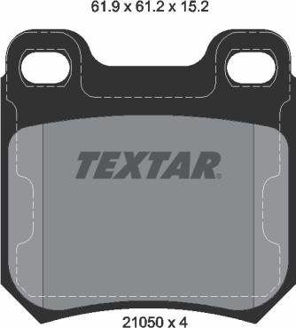 Textar 2105002 — Zestaw klocków hamulcowych, hamulce tarczowe