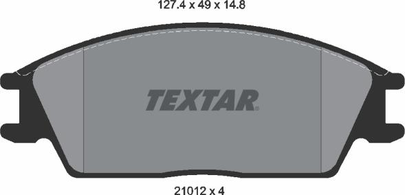Textar 2101204 — Zestaw klocków hamulcowych, hamulce tarczowe