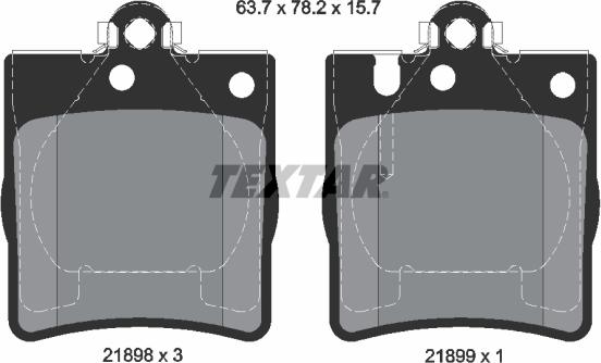 Textar 2189803 — Zestaw klocków hamulcowych, hamulce tarczowe