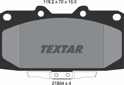 Textar 2185401 — Zestaw klocków hamulcowych, hamulce tarczowe
