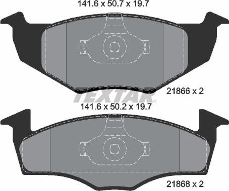 Textar 2186603 — Zestaw klocków hamulcowych, hamulce tarczowe