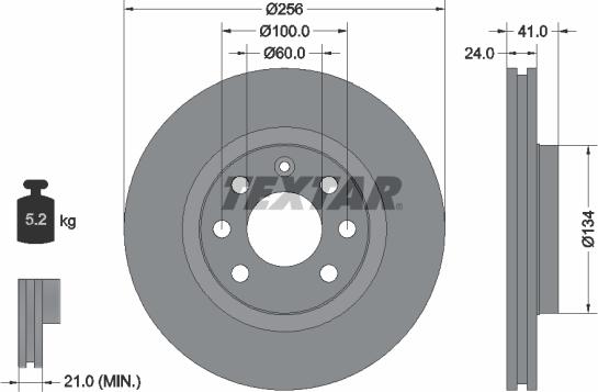 Textar 92039203 — Tarcza hamulcowa