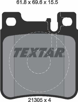 Textar 2130501 — Zestaw klocków hamulcowych, hamulce tarczowe