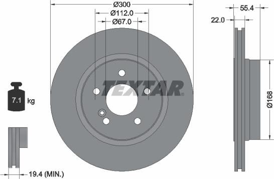 Textar 92137203 — Tarcza hamulcowa