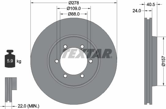 Textar 92138400 — Tarcza hamulcowa