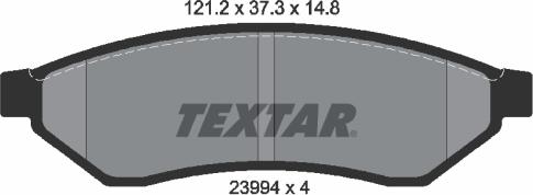 Textar 2399401 — Zestaw klocków hamulcowych, hamulce tarczowe