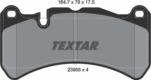 Textar 2395501 — Zestaw klocków hamulcowych, hamulce tarczowe