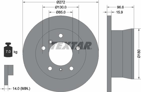 Textar 92137603 — Tarcza hamulcowa