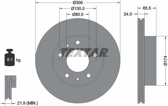 Textar 92116703 — Tarcza hamulcowa