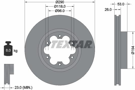 Textar 93240600 — Tarcza hamulcowa