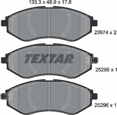 Textar 2397406 — Zestaw klocków hamulcowych, hamulce tarczowe
