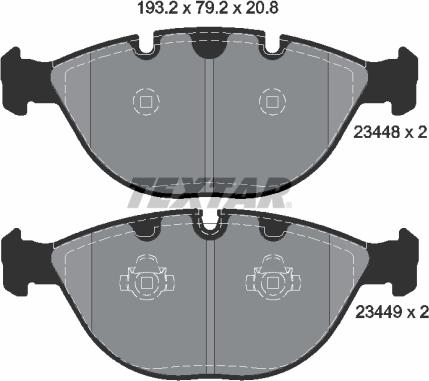 Textar 2344801 — Zestaw klocków hamulcowych, hamulce tarczowe