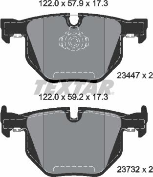 Textar 2344704 — Zestaw klocków hamulcowych, hamulce tarczowe