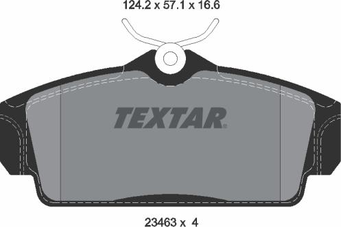 Textar 2346302 — Zestaw klocków hamulcowych, hamulce tarczowe