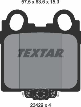 Textar 2342901 — Zestaw klocków hamulcowych, hamulce tarczowe