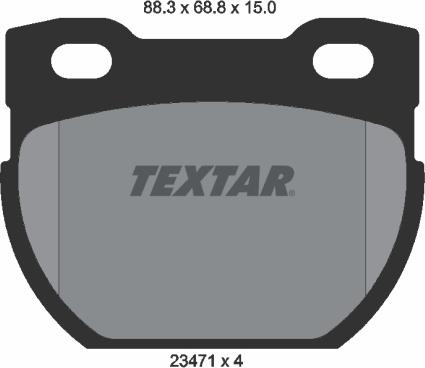 Textar 2347101 — Zestaw klocków hamulcowych, hamulce tarczowe