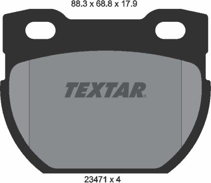 Textar 2347103 — Zestaw klocków hamulcowych, hamulce tarczowe