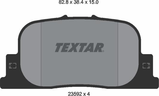 Textar 2359201 — Zestaw klocków hamulcowych, hamulce tarczowe