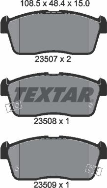 Textar 2350701 — Zestaw klocków hamulcowych, hamulce tarczowe