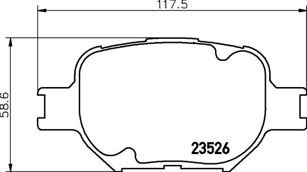 Textar 2352601 - Zestaw klocków hamulcowych, hamulce tarczowe