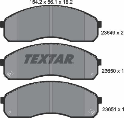 Textar 2364901 — Zestaw klocków hamulcowych, hamulce tarczowe