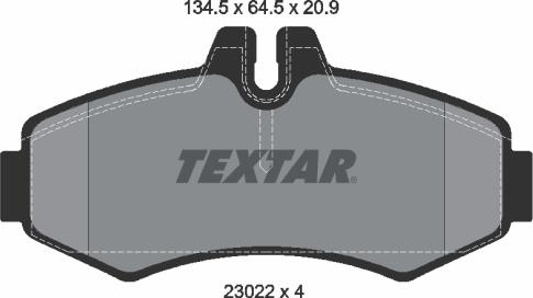 Textar 2302201 — Zestaw klocków hamulcowych, hamulce tarczowe