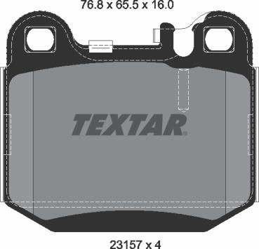 Textar 2315702 — Zestaw klocków hamulcowych, hamulce tarczowe