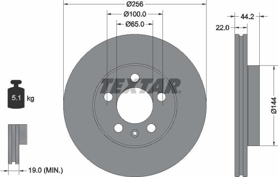 Textar 92303803 — Tarcza hamulcowa