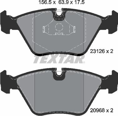 Textar 2312601 — Zestaw klocków hamulcowych, hamulce tarczowe