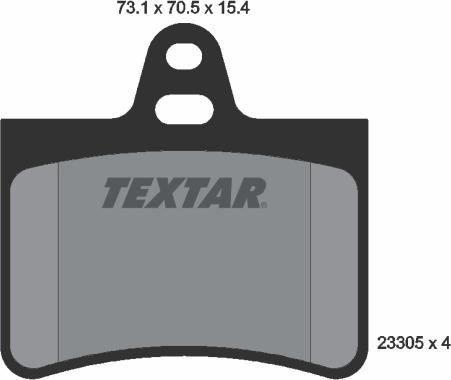 Textar 2330501 — Zestaw klocków hamulcowych, hamulce tarczowe