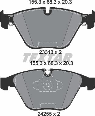 Textar 2331301 — Zestaw klocków hamulcowych, hamulce tarczowe