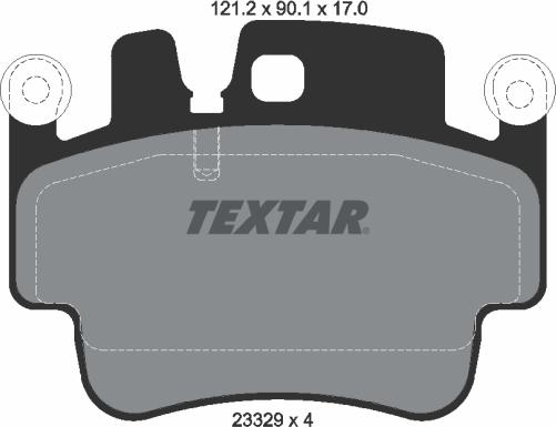 Textar 2332902 — Zestaw klocków hamulcowych, hamulce tarczowe