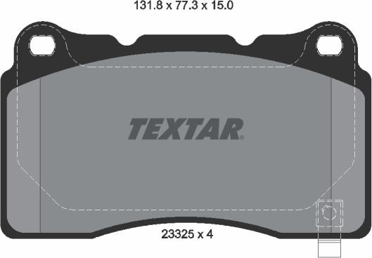 Textar 2332501 — Zestaw klocków hamulcowych, hamulce tarczowe