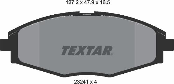 Textar 2324102 — Zestaw klocków hamulcowych, hamulce tarczowe